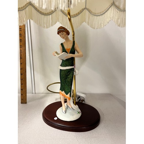 324 - vintage figurine lamp by mahoona lighting along with one other