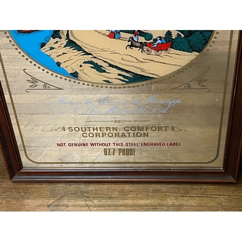 24 - large southern comfort pub advertising mirror 100cm x 70cm