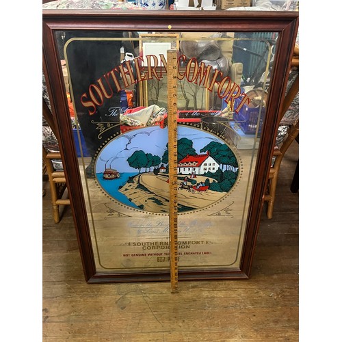 24 - large southern comfort pub advertising mirror 100cm x 70cm