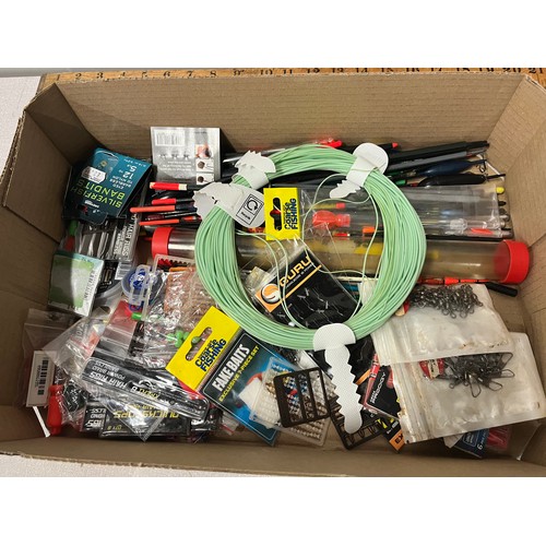 219 - Box of fishing tackle to include large cantilever box of lures & spinners