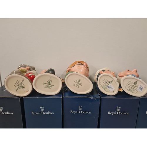 125 - 5 Royal Doulton toby jugs to include The judge & the thief, Limited edition 'Johnners' & The angler ... 