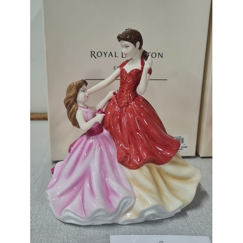 165 - 2 boxed Royal Doulton figurines with certificates to include 'A gift for mother' & 'Third day of Chr... 