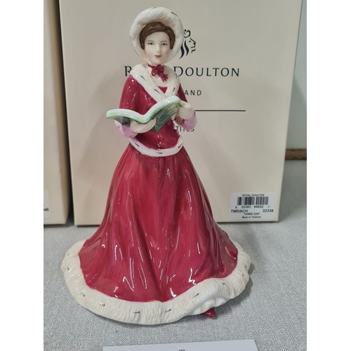 165 - 2 boxed Royal Doulton figurines with certificates to include 'A gift for mother' & 'Third day of Chr... 