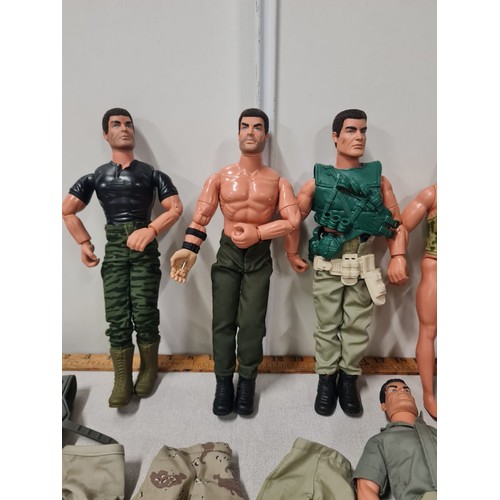 225 - 7 Vintage action men figures from 1994-1999 along with accessories.