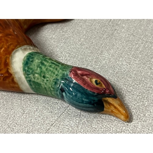 190 - Rare Set of 3 Vintage Beswick graduating pheasant's, perfect condition. larest 12 inches long