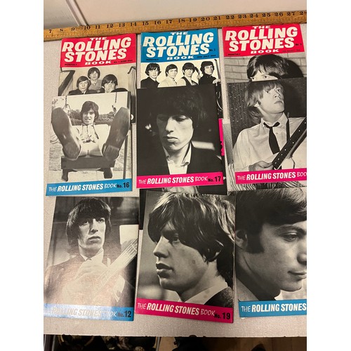 353 - 12 vintage rolling stones monthly magazines from the sixty's