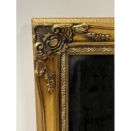 358 - large gilt framed bevel edge mirror 85 x 60cm