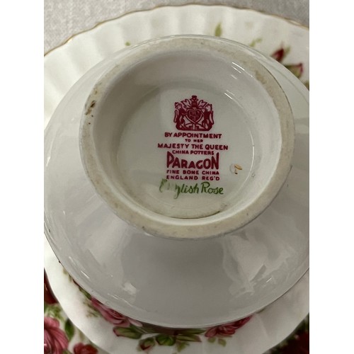 364 - part paragon english rose tea set