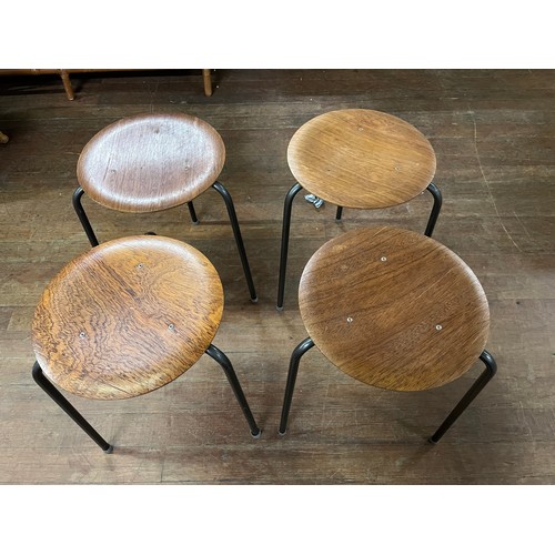 156 - set of four Frederick restall ltd ant stacking stools