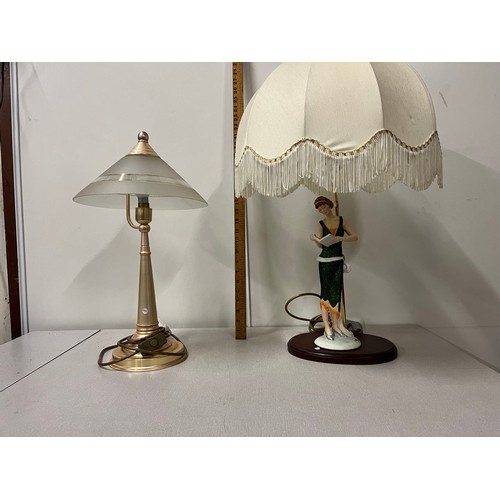 324 - vintage figurine lamp by mahoona lighting along with one other