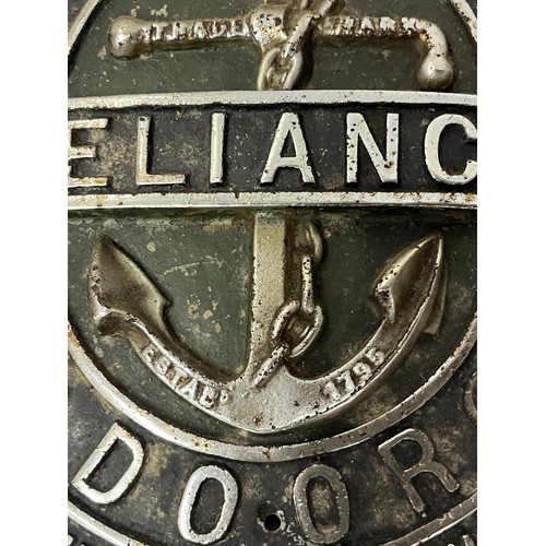 16 - Heavy cast iron John Tann's treasury Reliance door sign (typically found on treasury/safe doors)
9