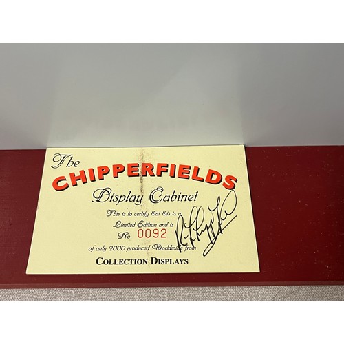 127 - The Chipperfields Limited edition display cabinet with glass shelving & signed certificate 92/2000 w... 