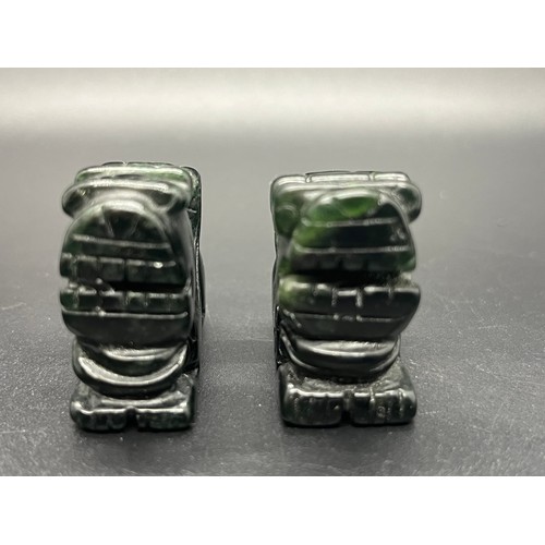 49 - Pair of vintage jade Jaguars/dragons.
1.5