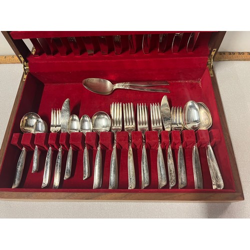 65 - Vintage 60 piece Community silver plated canteen of cutlery