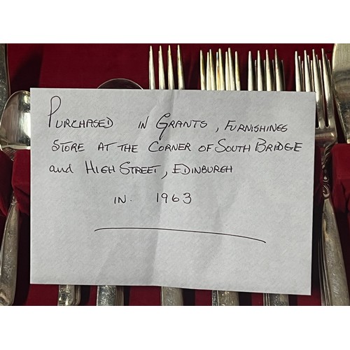 65 - Vintage 60 piece Community silver plated canteen of cutlery