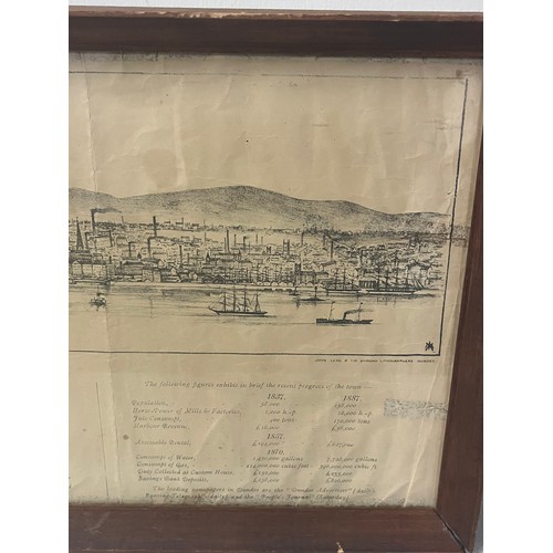 84 - Large framed picture of Dundee edition 