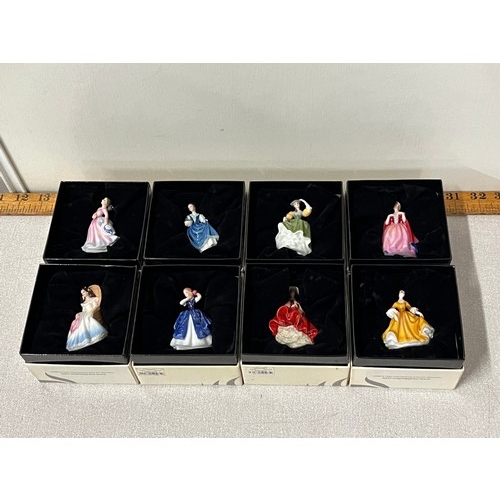 92 - 8 boxed miniature doulton figurines