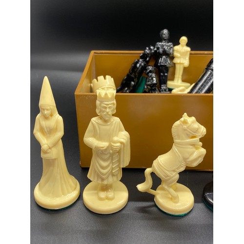 56 - King Arthur/Camelot chess set complete. tallest oiece 3.5 inches