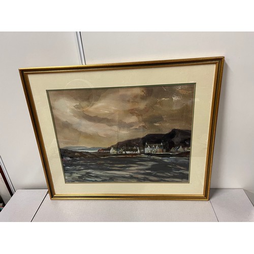 61 - Original framed watercolour titled 'Old Quarry Cullipool' signed to the bottom left hand corner and ... 