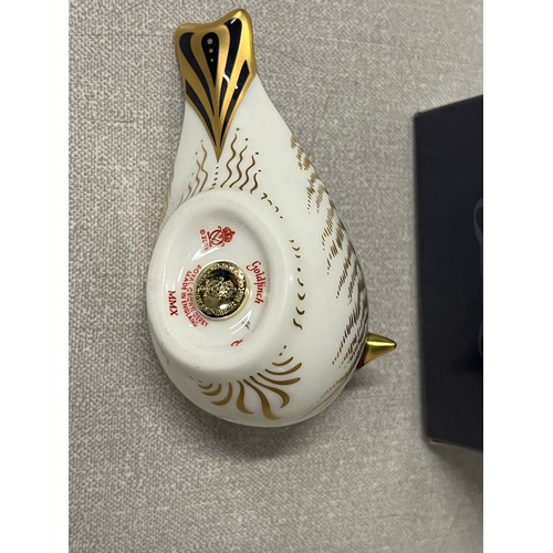 3 - Royal Crown Derby Goldfinch paperweight gold stopper & original box.
4