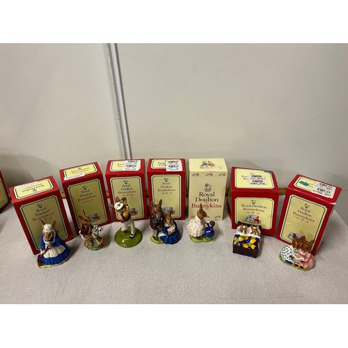 153 - 7 Boxed Royal Doulton Bunnykins to include Golfer etc.