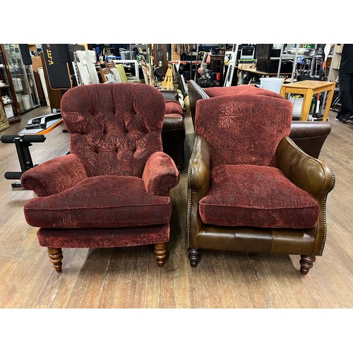 65 - His & Hers Tetrad fireside chairs. (excellent condition)