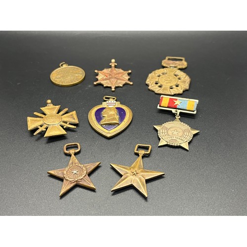 90 - Selection of 8 medals to include:-Theatres d'operations exterieurs,
Heroic or meritorious achievemen... 