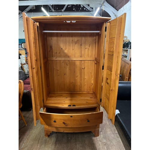 157 - HP creations bow fronted armoir wardrobe with 2 doors & 2 drawers. 
(comes in 2 parts)
78