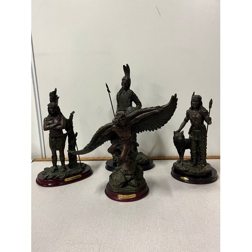 215 - 4 large The Juliana Collection Native American figures. 
Tallest 16