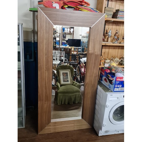 92 - Extremely large new wood framed mirror. 94cm x 191cm with box.