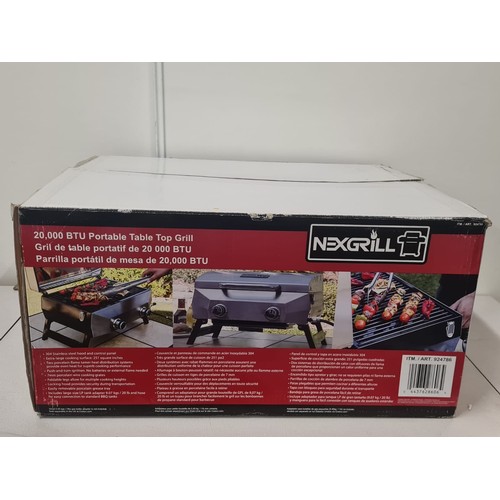 369 - Nexgrill 2 burner 20,000 BTU portable table top grill.