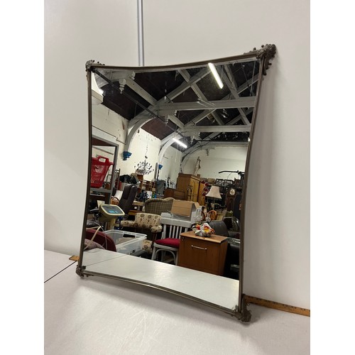 91 - Antique metal framed mirror
24