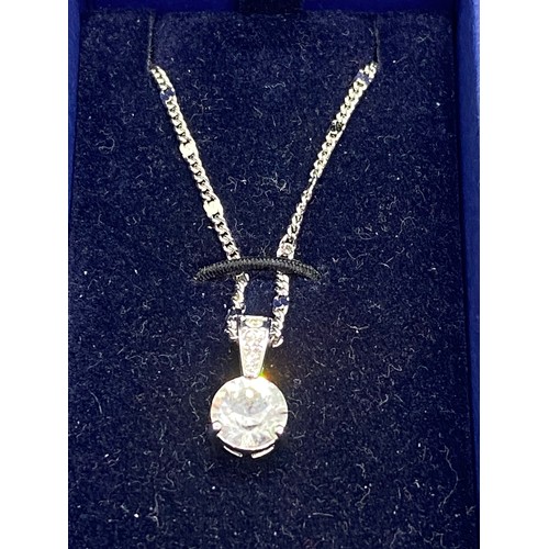 37 - Swarovski crystal chain and pendant with box and certificate.