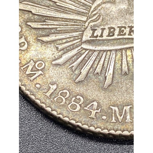 25 - 1884 Republica Mexicana silver coin.