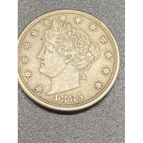 26 - 1885 Liberty Head V Nickel 5 cent silver coin.