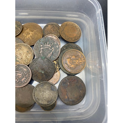 95 - Collection of old coins to include 1870 Indian head cent coin and 1836 Belgian Leopold coin etc.
