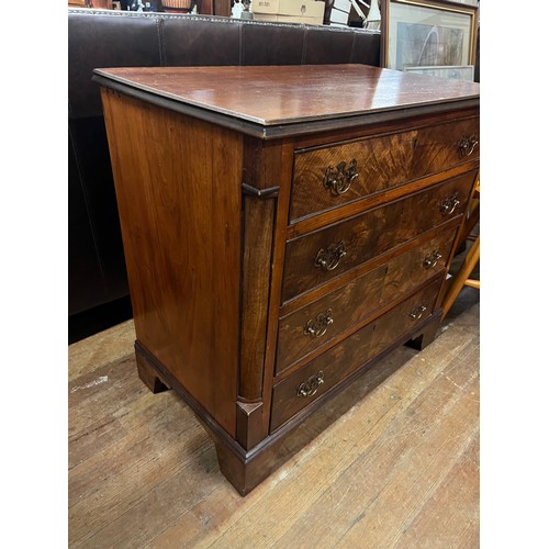 178 - Antique 4 drawer chest with brass art nouveau handles
29