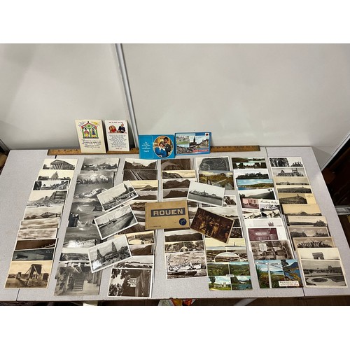 169 - selection of mostly black & white unused vintage postcards