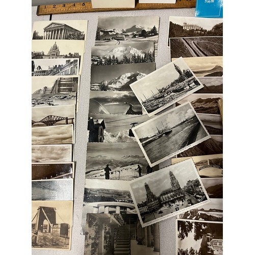 169 - selection of mostly black & white unused vintage postcards