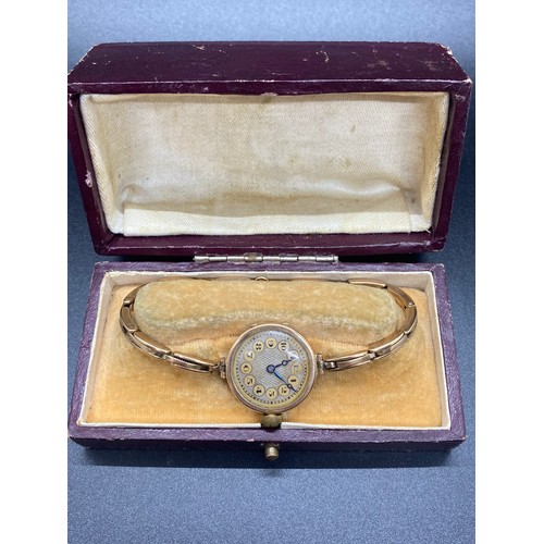 36 - Antique 375 gold watch dated 1925 15.17grams
