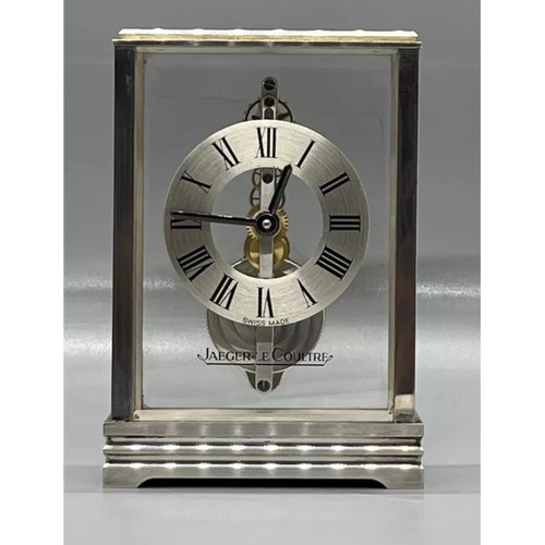 48 - Vintage Jaeger Lecoultre (SKELETON) Mantle Clock Working.
4