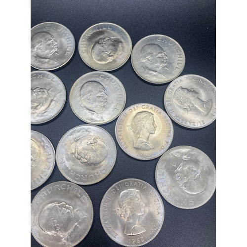 130 - 16 x 1965 Churchill coins.