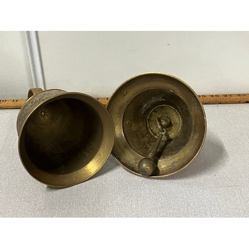 198 - 2 vintage heavy brass bells
tallest approx 8