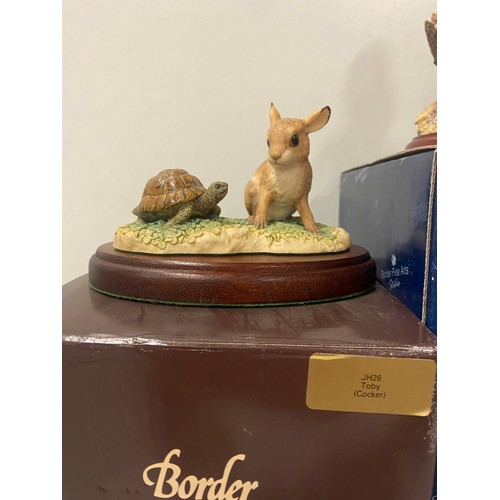 255 - 3 boxed Border Fine Arts - Tortoise and hare, Curiosity and Look See.