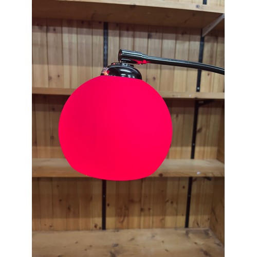 260 - Danalight Bubble 3 floor standing lamp having three red shades with dimmer switch - approx 120 x 186... 