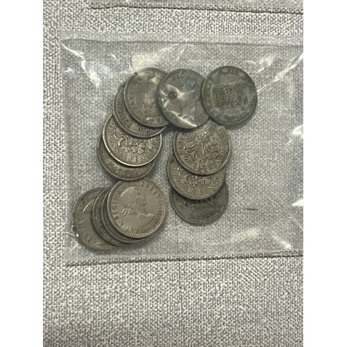 295 - Tin of coins to include 6 pence's & 3 pence's etc.