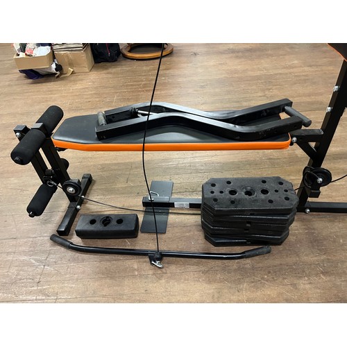 306 - V-fit Herculean LFG2 Cobra Lay Flat Multigym 140lb (needs to poles to hold weights)