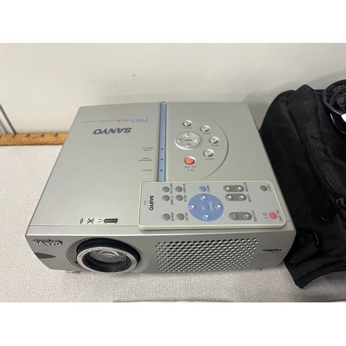 308 - Sanyo pro extra projector with remote control & bag etc.