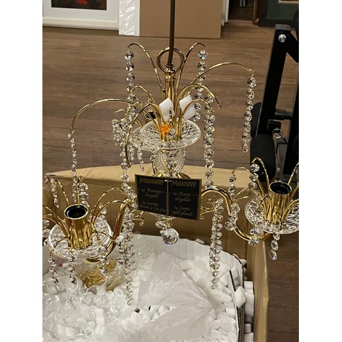 313 - 24kt gold plated chandelier by Massive