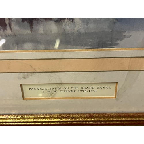 434 - 4 Framed J. M. W. Turner prints to include The Piazzetta, Venice' & 'The Rialto, Venice' etc.